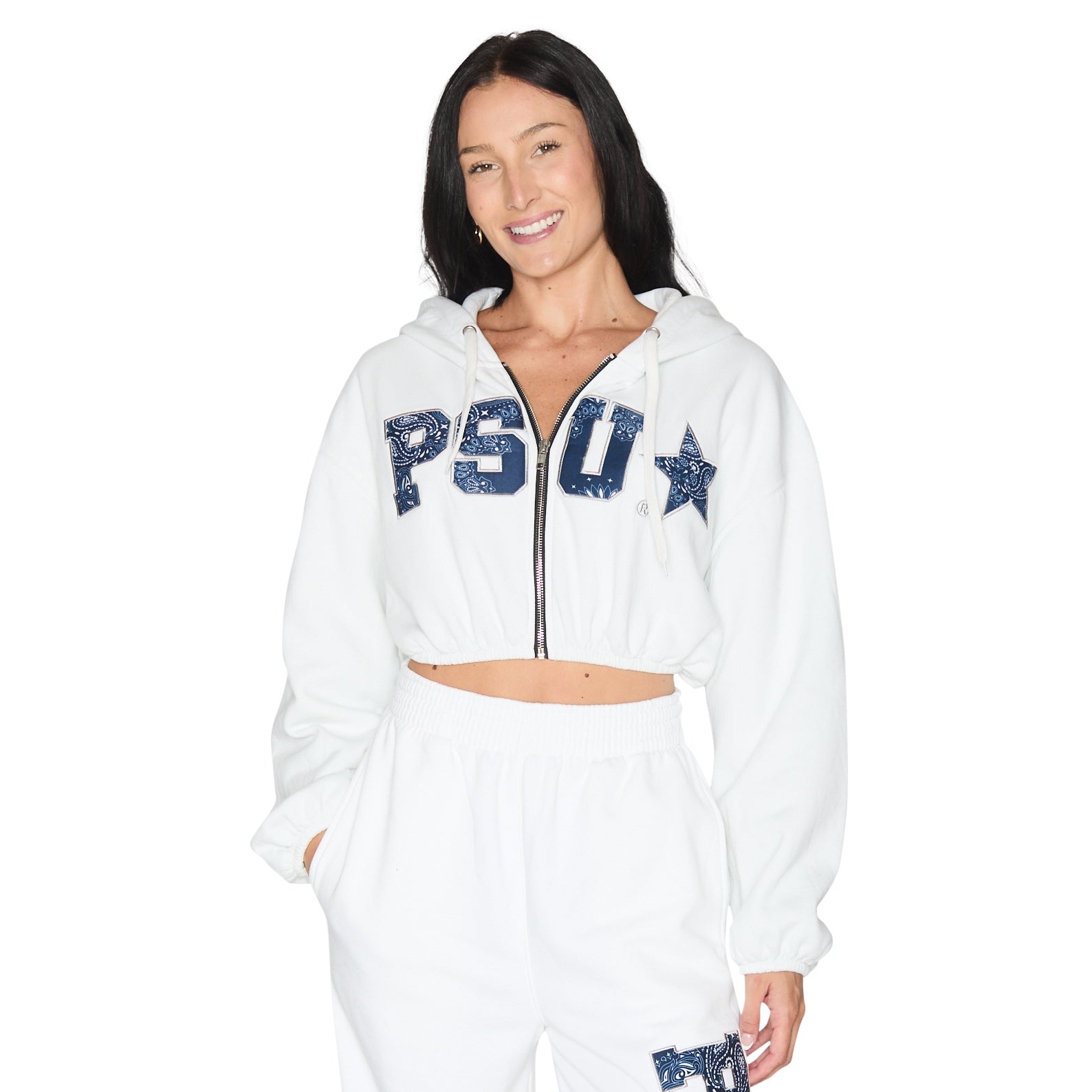 Penn State Cinched Zip Up Hoodie