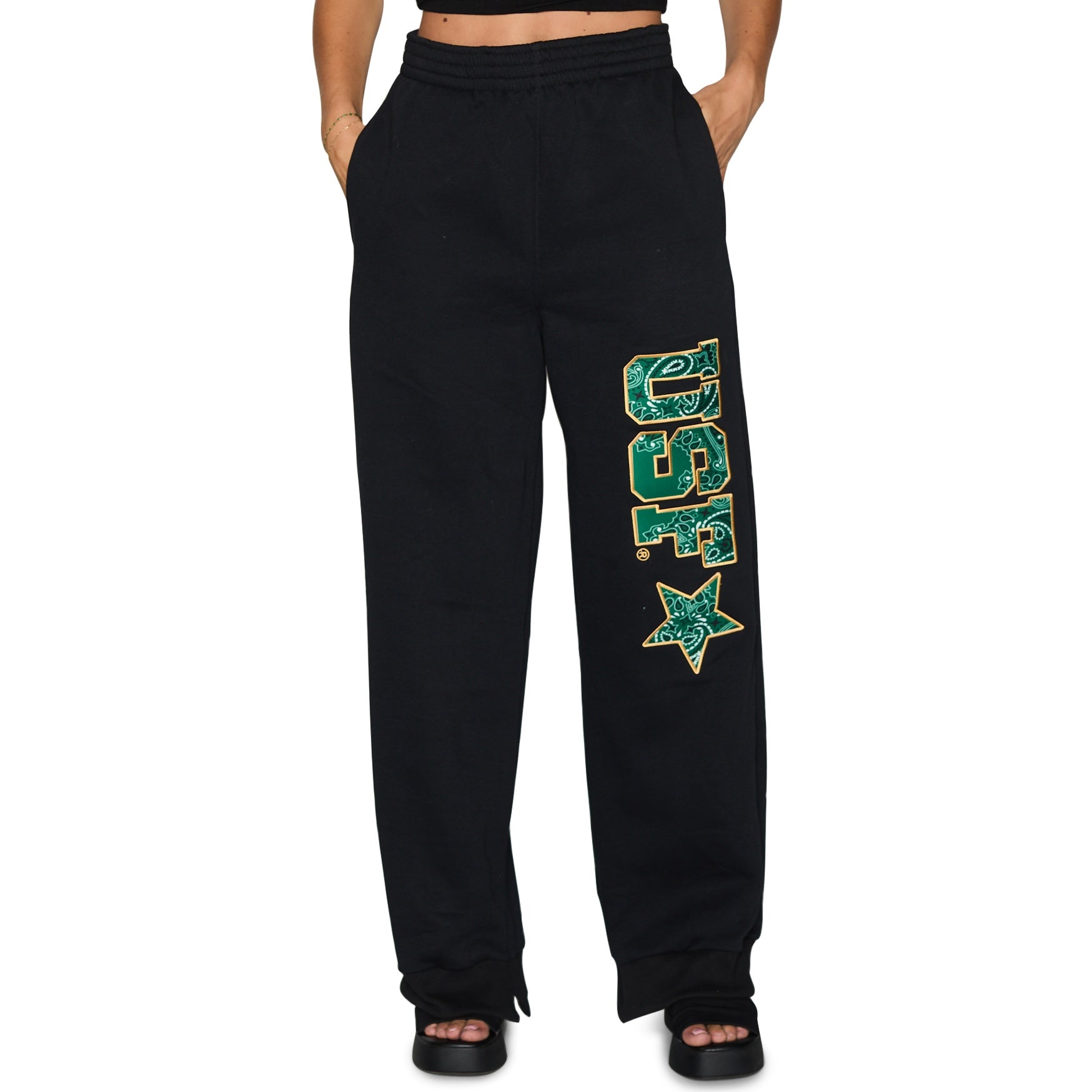 USF Bandana Flare Black Sweatpants