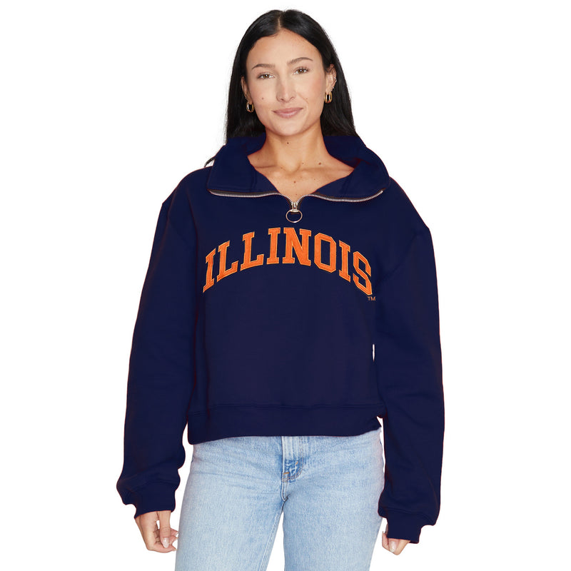 Illinois Fighting Illini Quarter Zip Sweatshirt