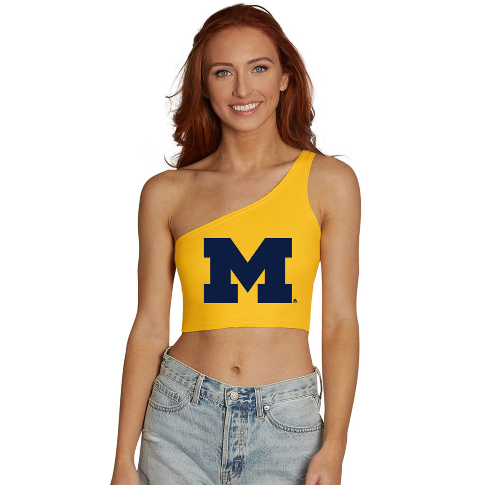 University of Michigan Maize One Shoulder Top