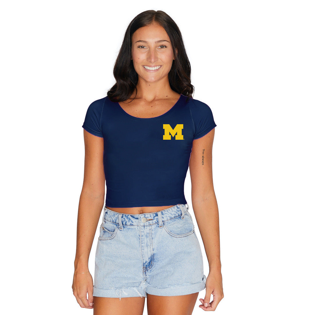 University of Michigan Navy Babydoll Tee