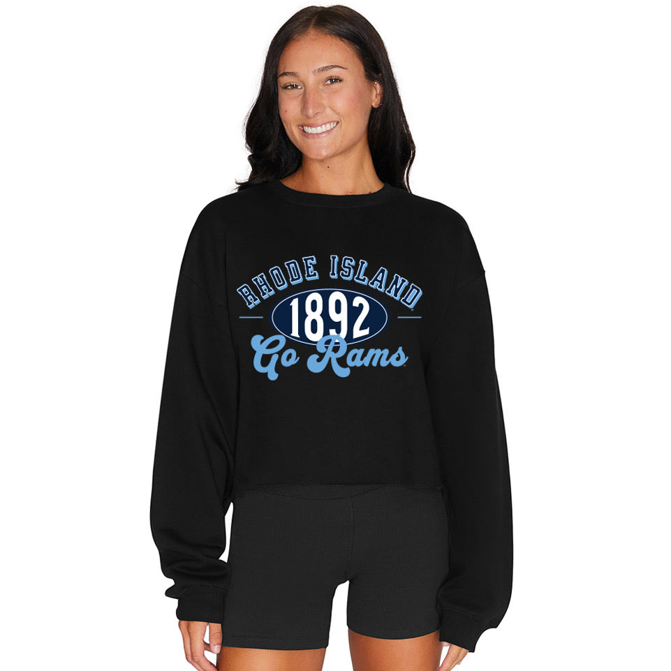 Rhode Island Rams 1892 Black Crewneck