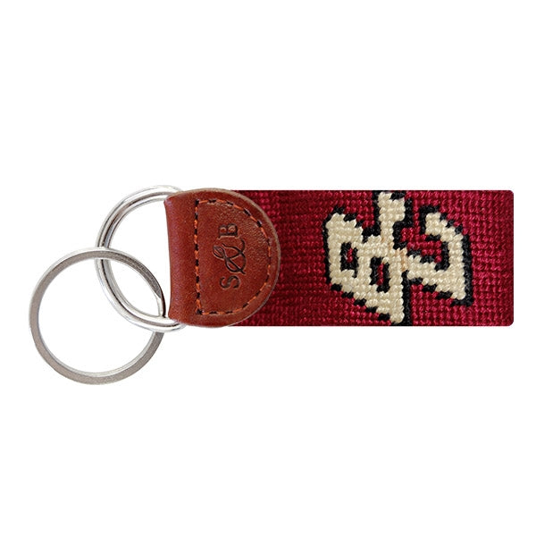 Boston College Needlepoint Key Fob - lo + jo, LLC