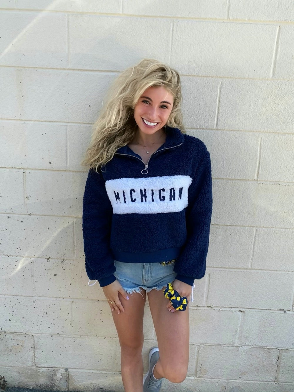 University of Michigan Teddy Quarter Zip