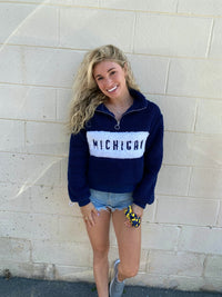 University of Michigan Teddy Quarter Zip
