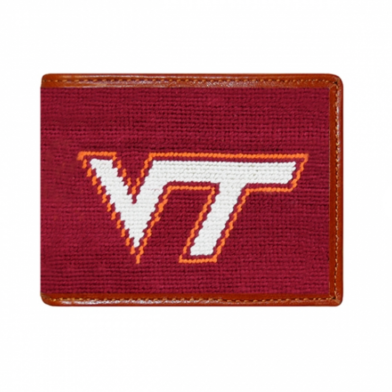 Virginia Tech Needlepoint Bi-Fold Wallet
