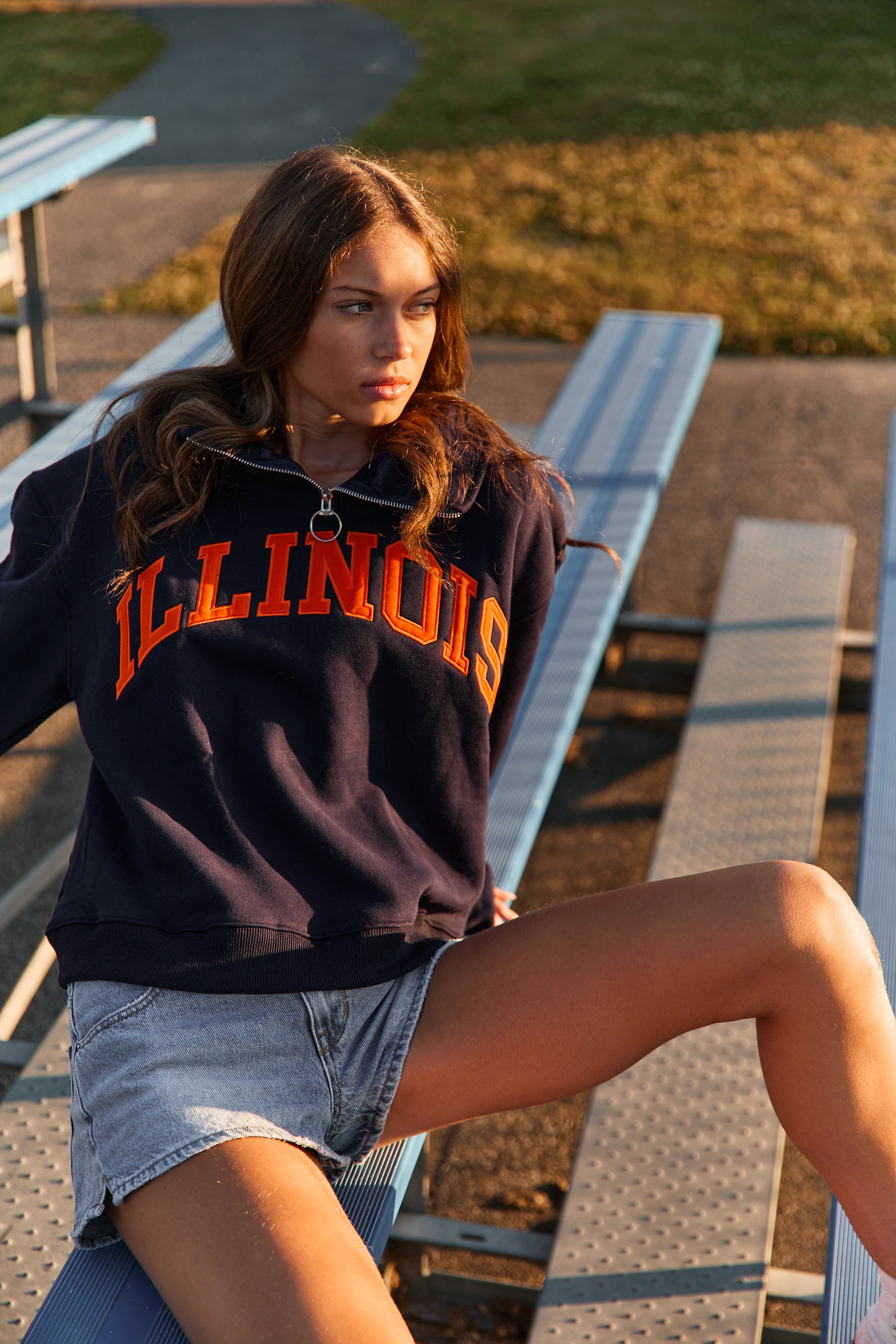 Illinois Fighting Illini Quarter Zip Sweatshirt – lojobands