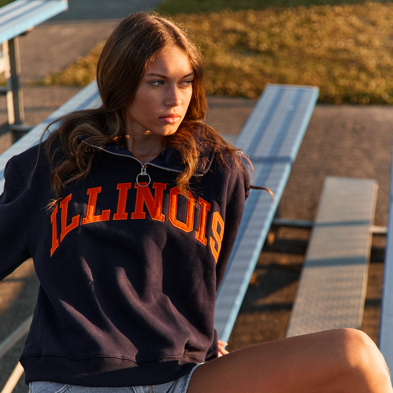 Illinois Fighting Illini Quarter Zip Sweatshirt