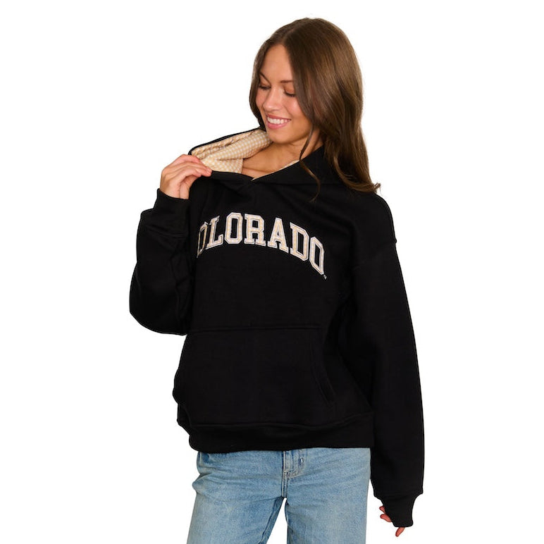 Colorado Boulder Gingham Hoodie