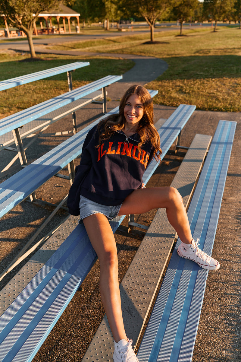 Illinois Fighting Illini Quarter Zip Sweatshirt