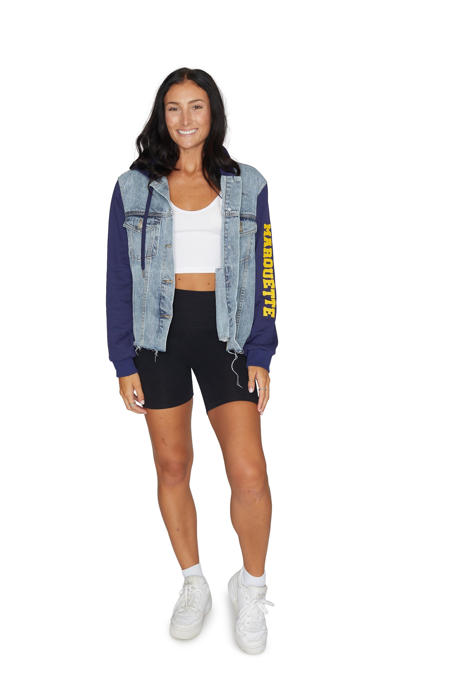 Marquette Golden Eagles Fleece Denim Jacket