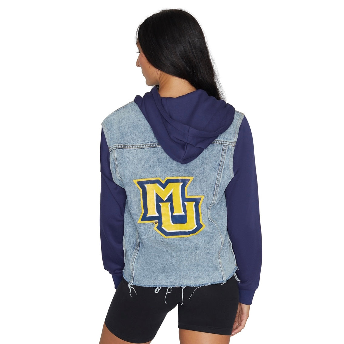 Marquette Golden Eagles Fleece Denim Jacket