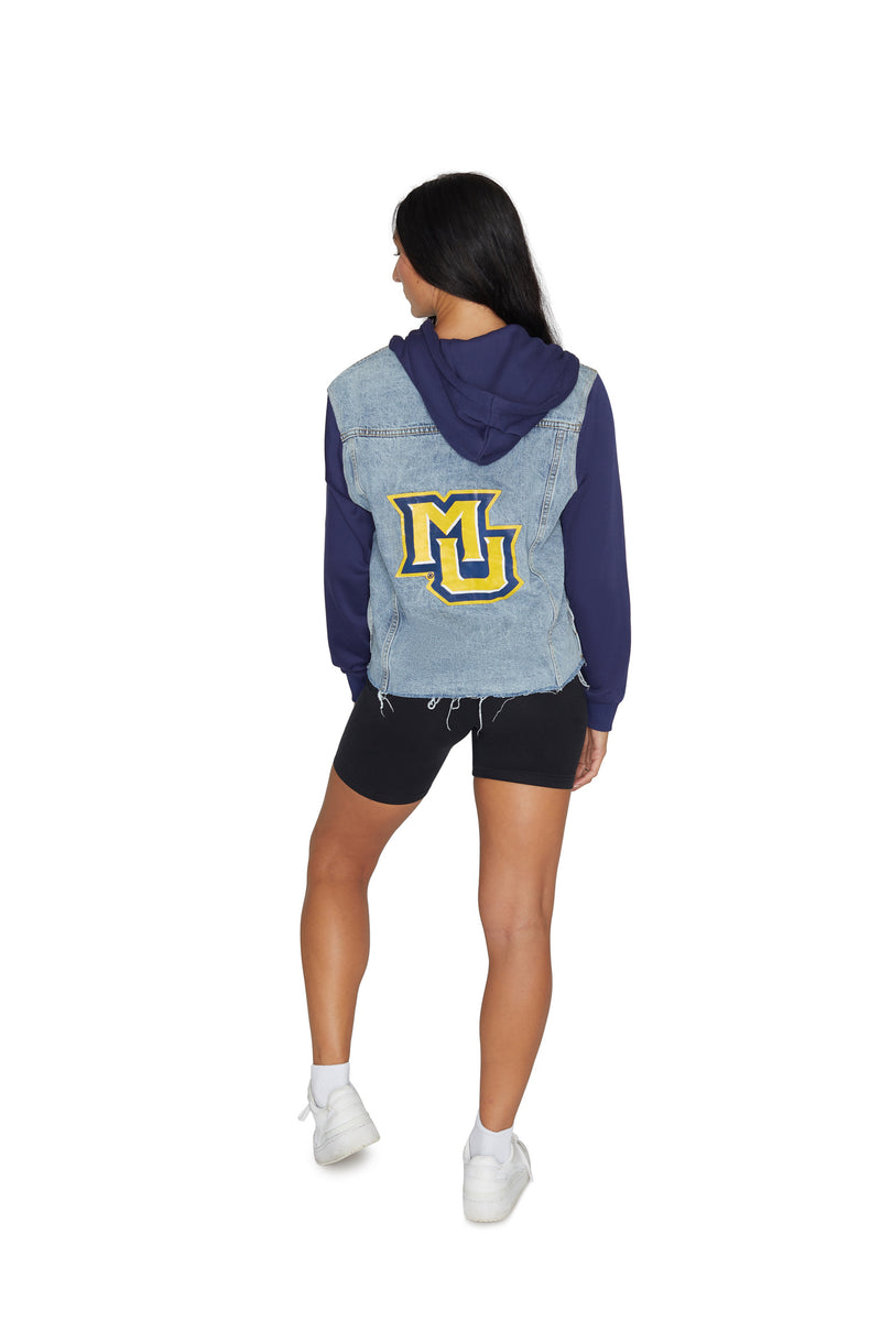 Marquette Golden Eagles Fleece Denim Jacket