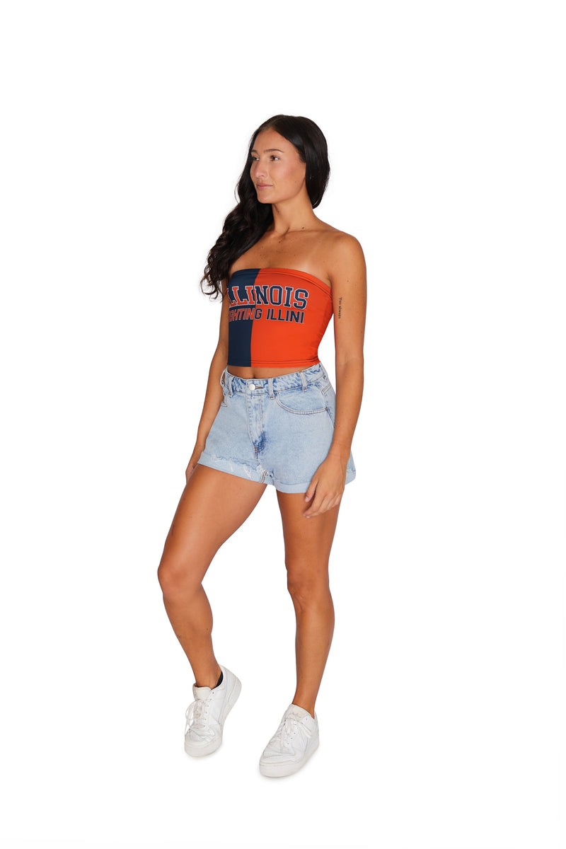 Illinois Fighting Illini Two Tone Tube Top