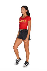 Maryland Terps Red Babydoll Tee