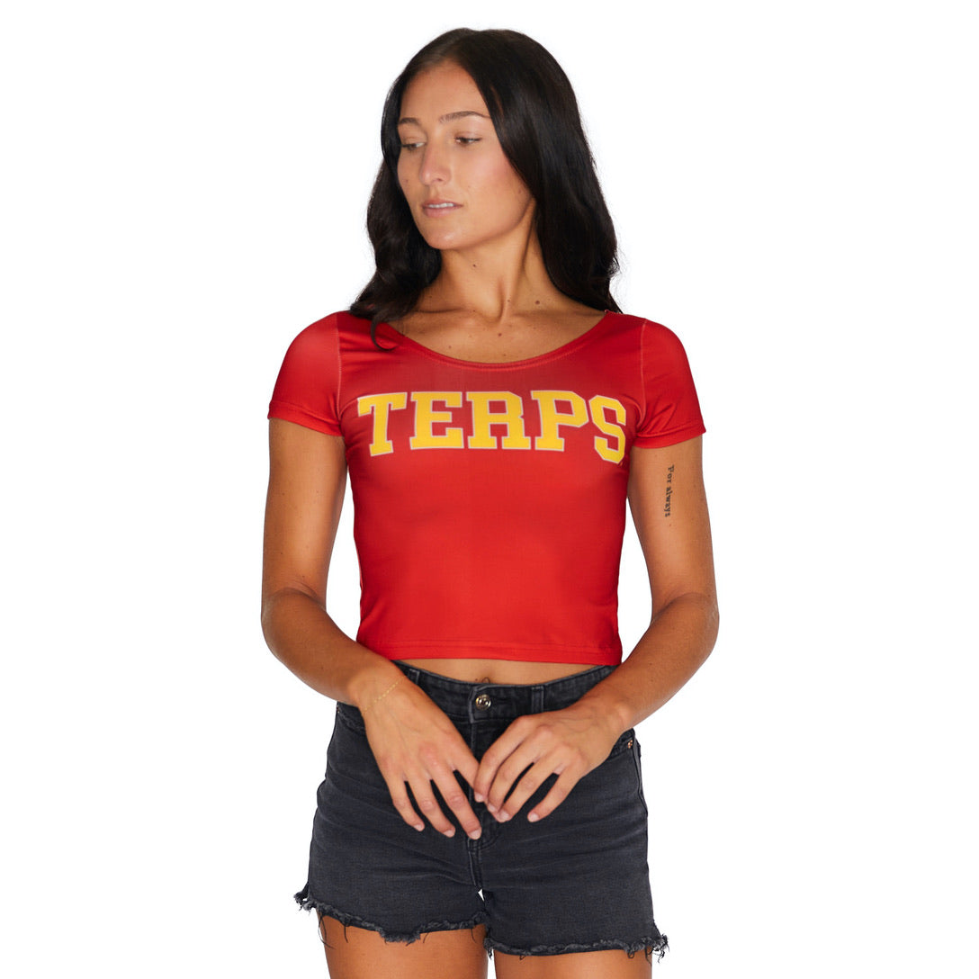 Maryland Terps Red Babydoll Tee