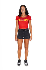 Maryland Terps Red Babydoll Tee