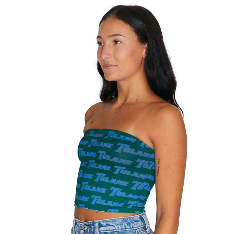Tulane All Over Tube Top