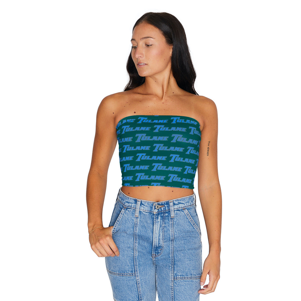Tulane All Over Tube Top