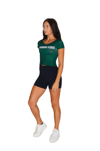Michigan State Green Babydoll Tee