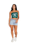 Michigan State Green Tube Top