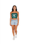 Michigan State Green Tube Top