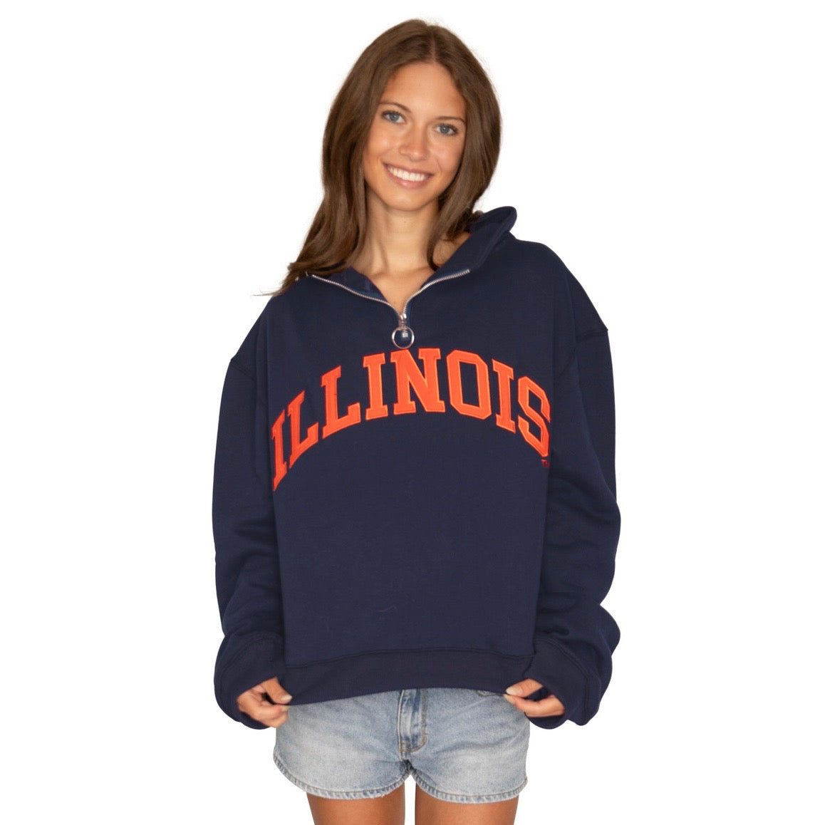 Illinois Fighting Illini Quarter Zip Sweatshirt – lojobands