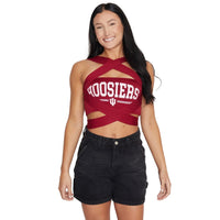 Indiana Hoosiers Crimson Multi Way Bandeau Top
