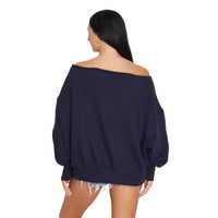 New Hampshire Wildcats Off the Shoulder Sweatshirt