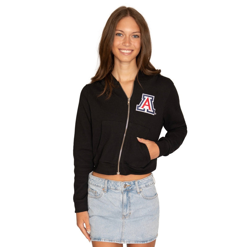 University of Arizona Waffle Knit Zip Up Hoodie