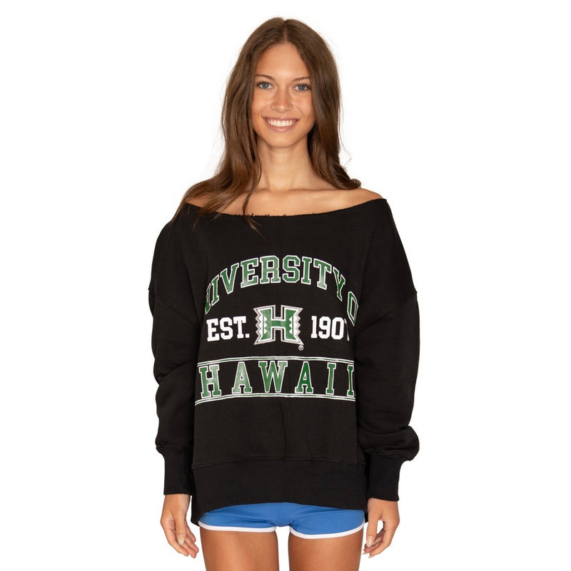 University of Hawaii Off the Shoulder Sweatshirt