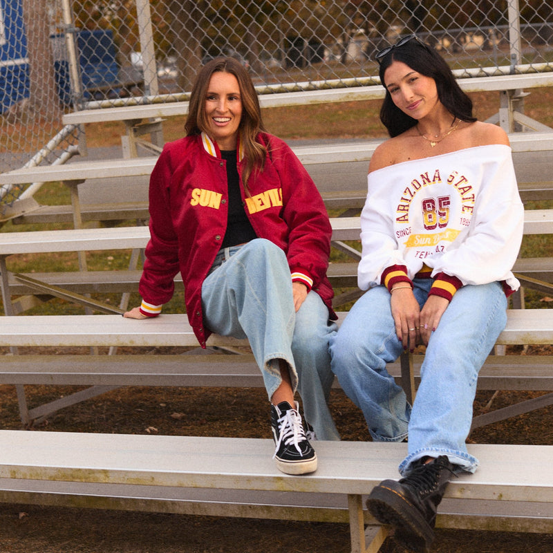 Arizona State ASU Satin Letterman Bomber Jacket