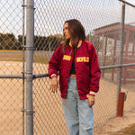 Arizona State ASU Satin Letterman Bomber Jacket