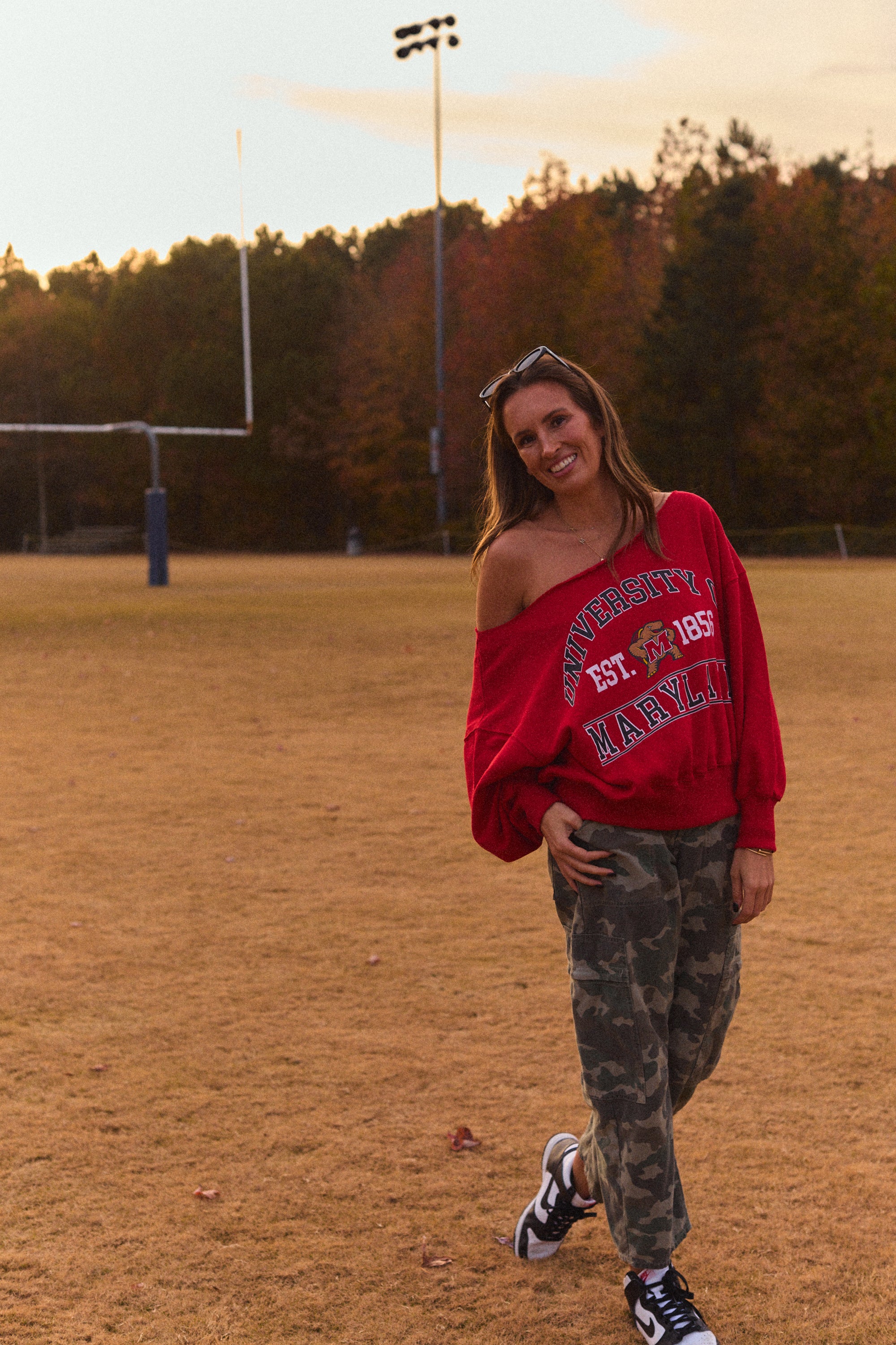 Maryland Terps Off the Shoulder Sweatshirt – lojobands