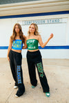 USF Bandana Flare Black Sweatpants