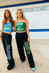 Delaware Bandana Flare Black Sweatpants