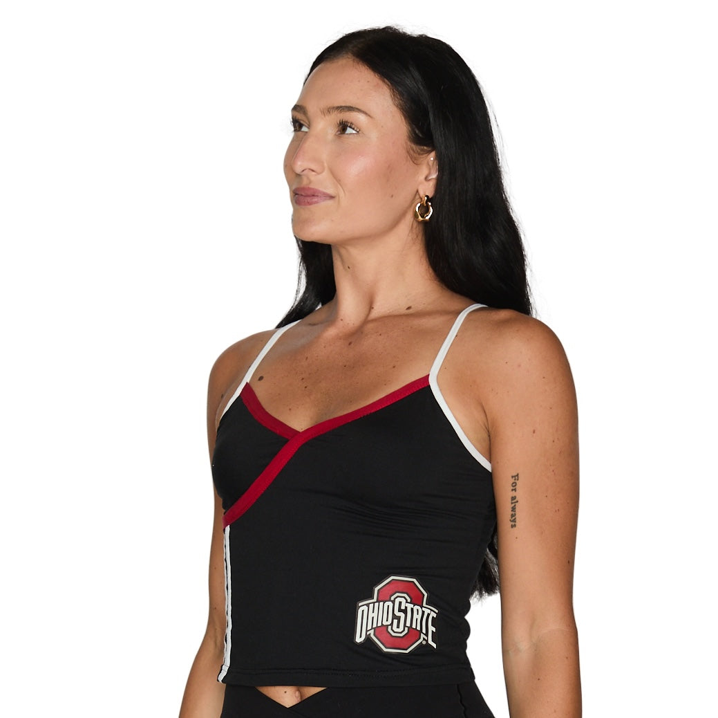 Ohio State Contrast Spaghetti Tank