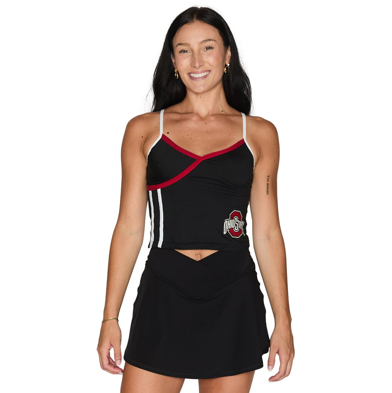 Ohio State Contrast Spaghetti Tank