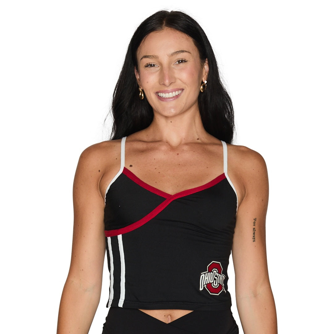 Ohio State Contrast Spaghetti Tank
