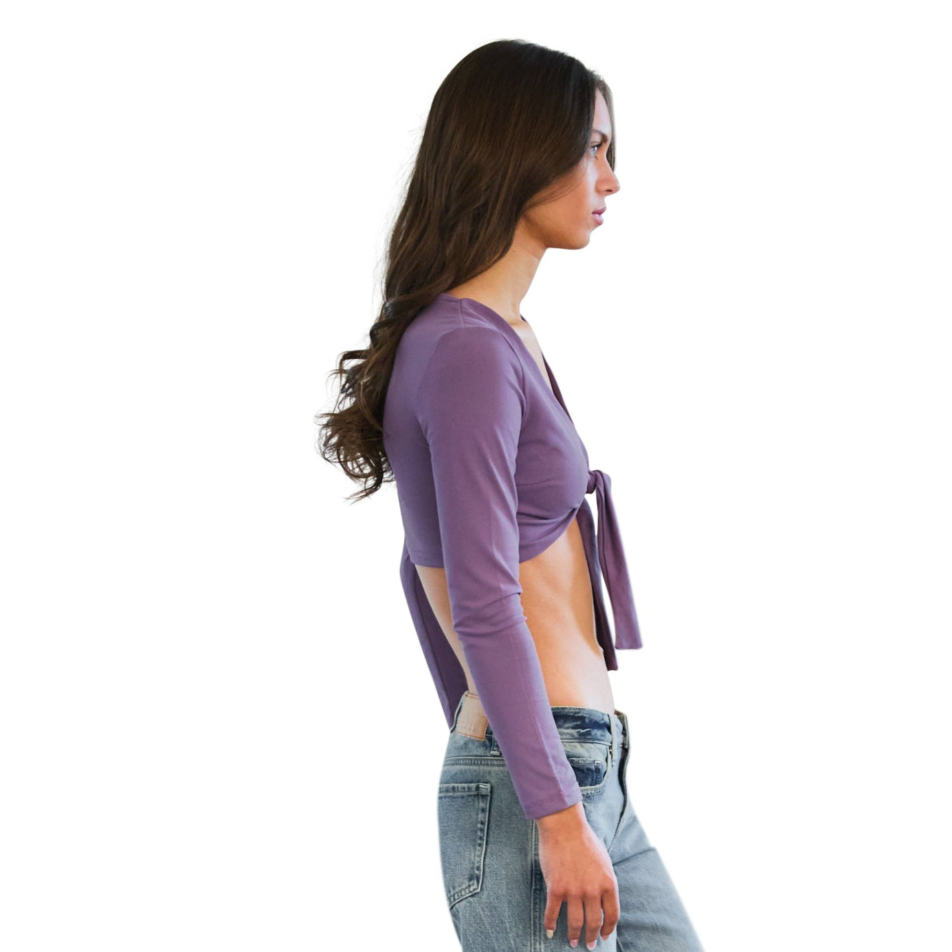 Kansas State Lavender Tie Up Top