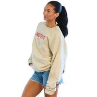 Ohio State Embroidered Taupe Crewneck