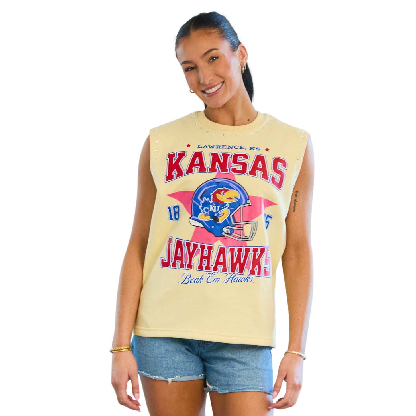 Kansas Jayhawks Rhinestone Tank