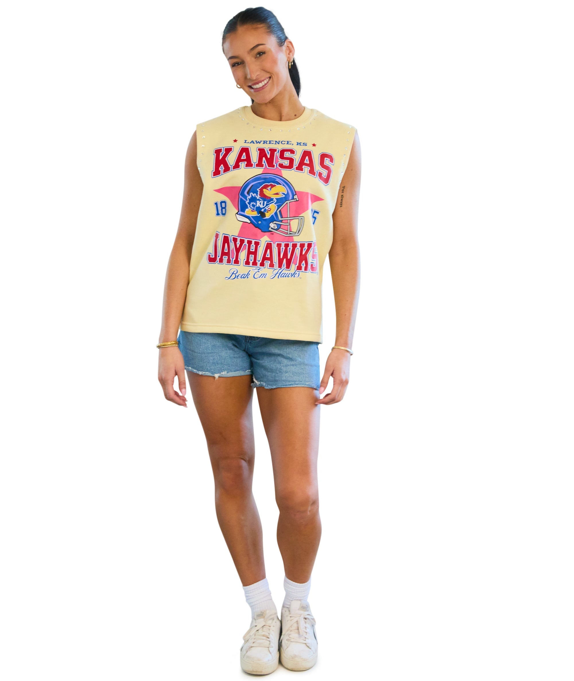 Kansas Jayhawks Rhinestone Tank