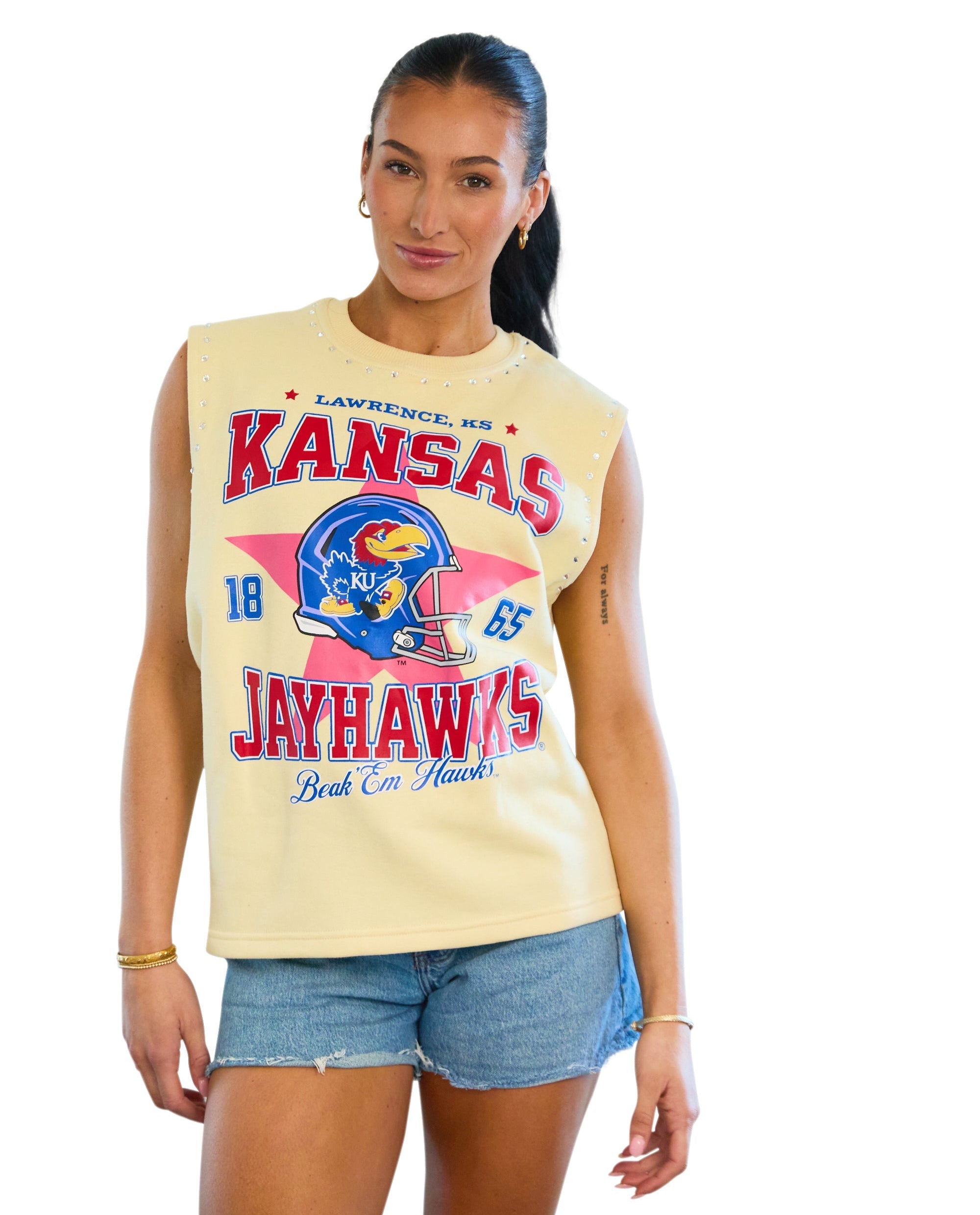 Kansas Jayhawks Rhinestone Tank