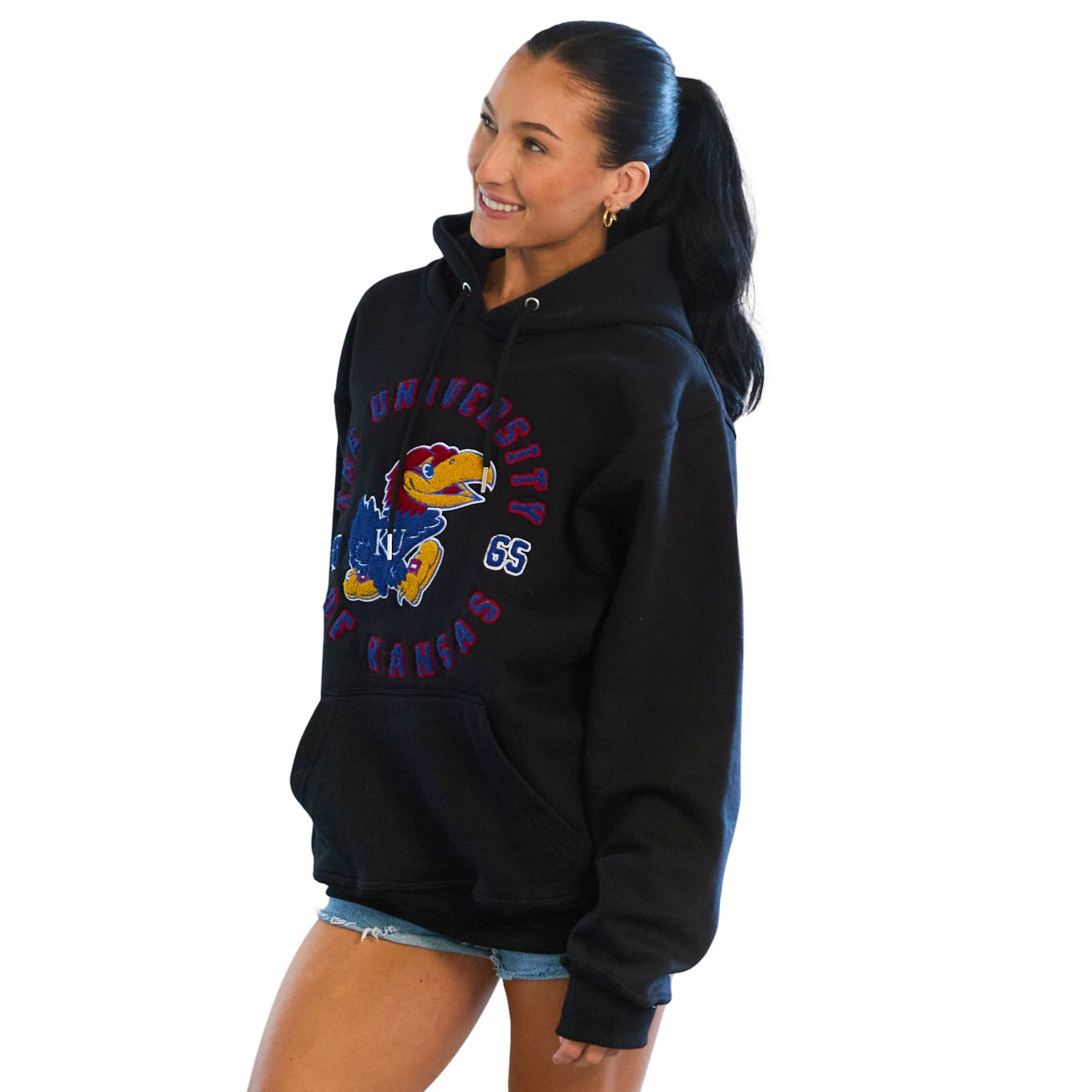 Kansas Jayhawks Oversized Chenille Hoodie