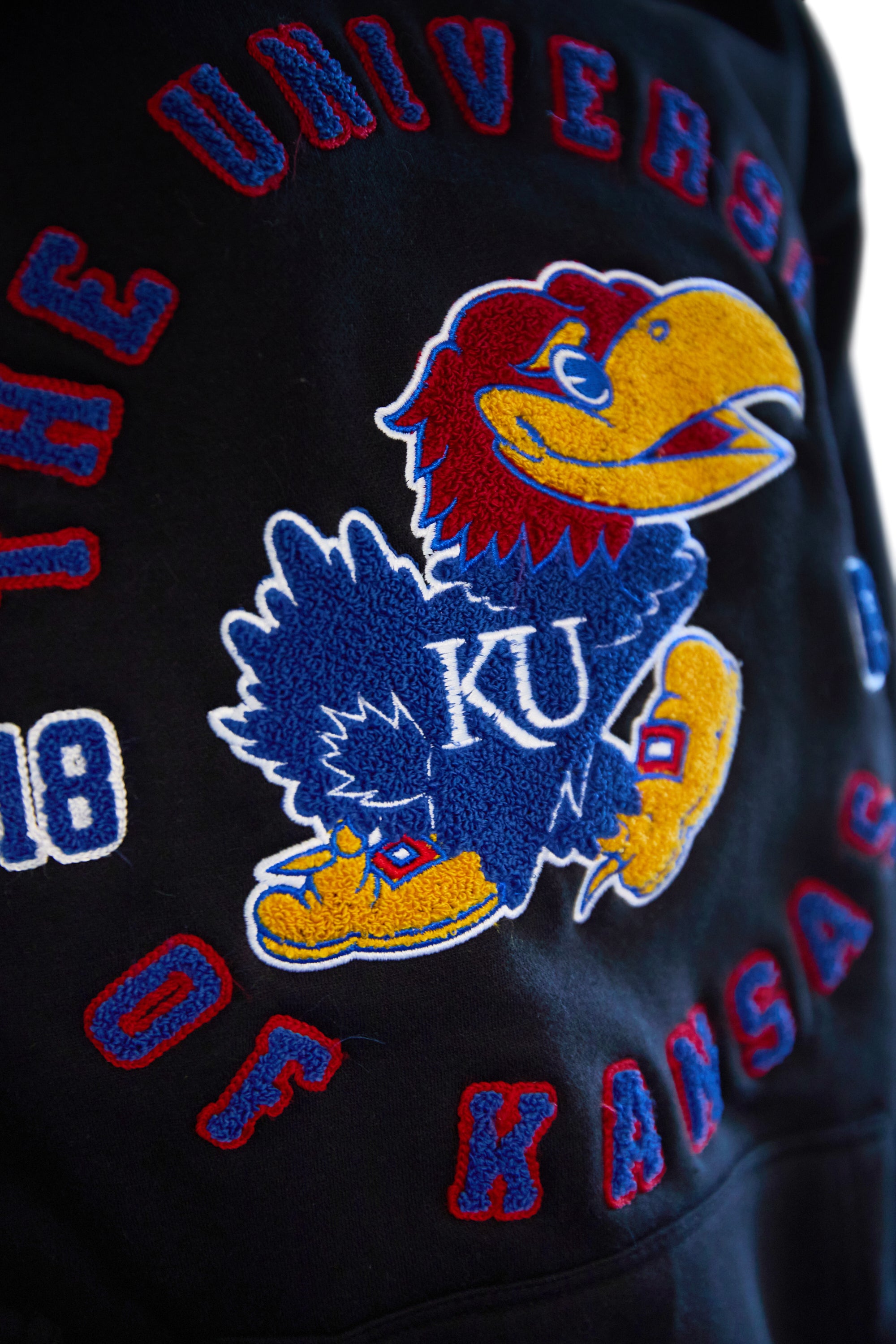 Kansas Jayhawks Oversized Chenille Hoodie