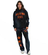 Oklahoma State Faded Rhinestone Sweat Set
