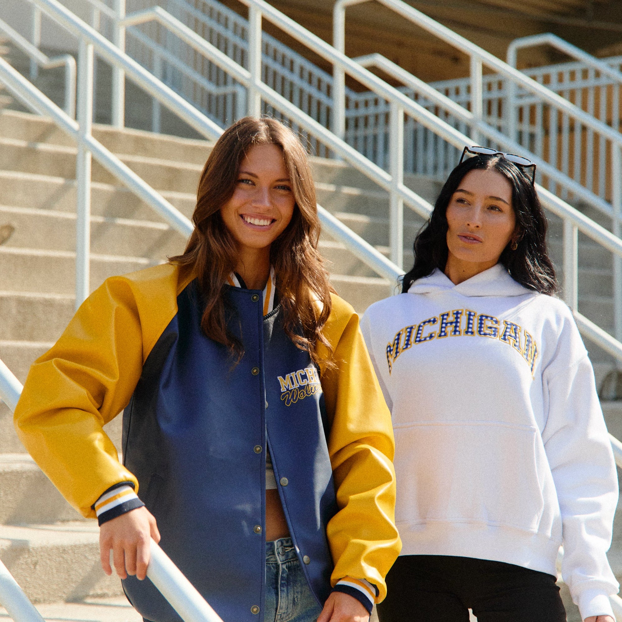 University of Michigan Gingham Hoodie