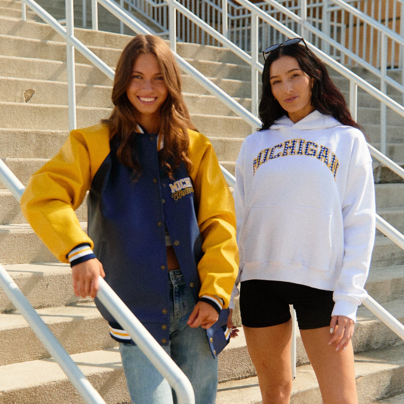 University of Michigan Gingham Hoodie