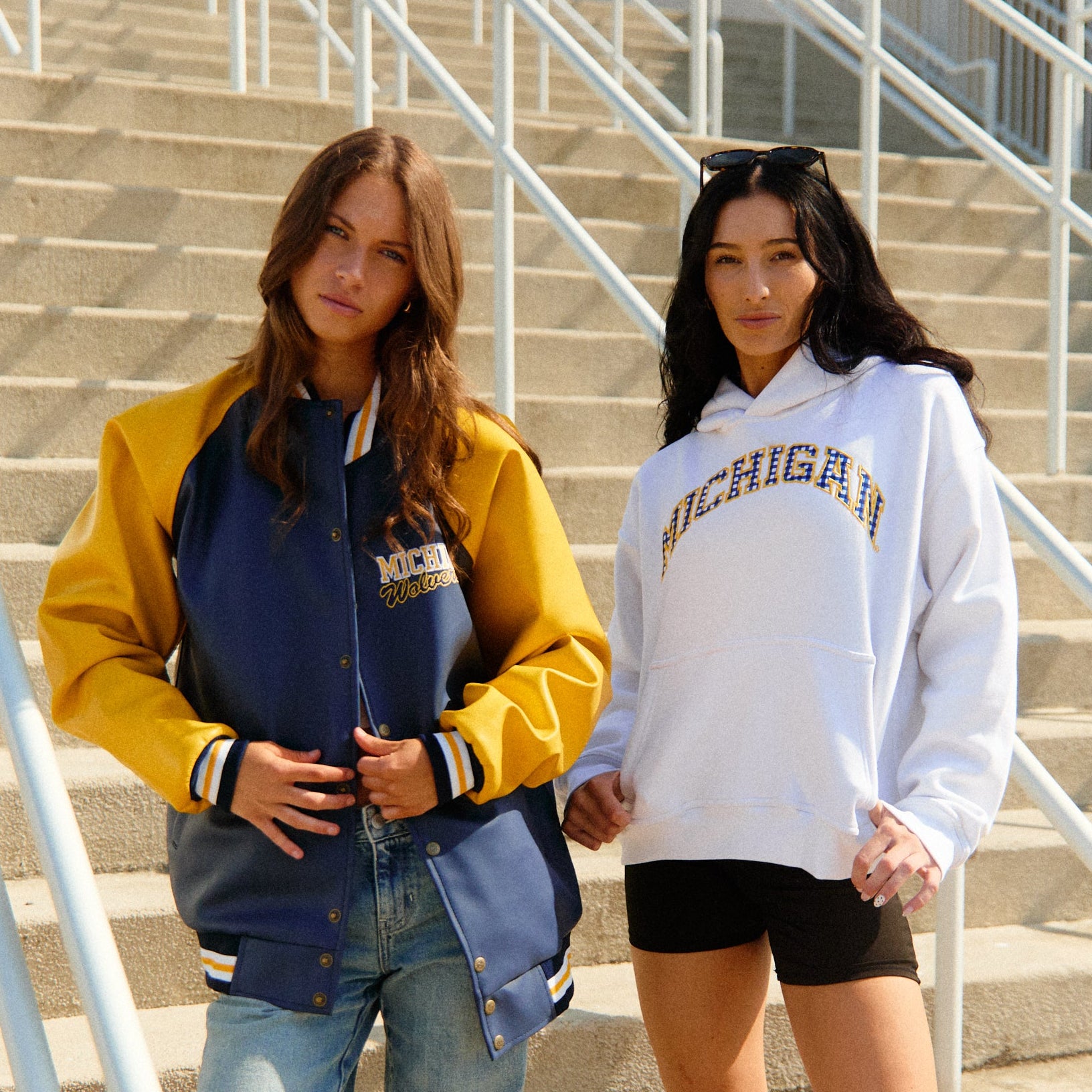 University of Michigan Gingham Hoodie